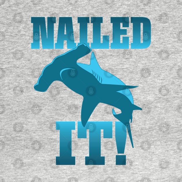 Funny Skateboarder Stuff - Faded Nailed It Hammerhead Shark graphic by Vector Deluxe